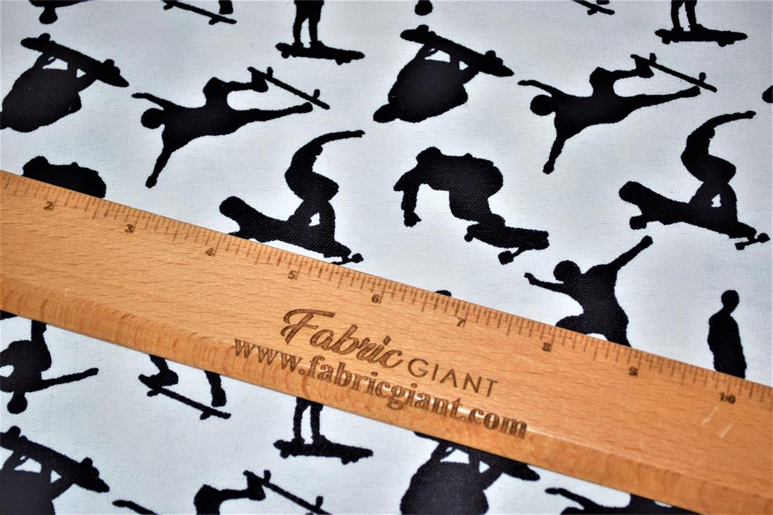White Brushed Cotton Printed Fabric