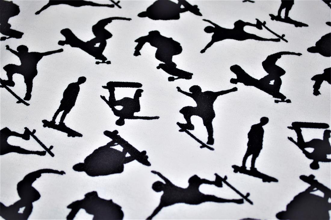 White Brushed Cotton Printed Fabric