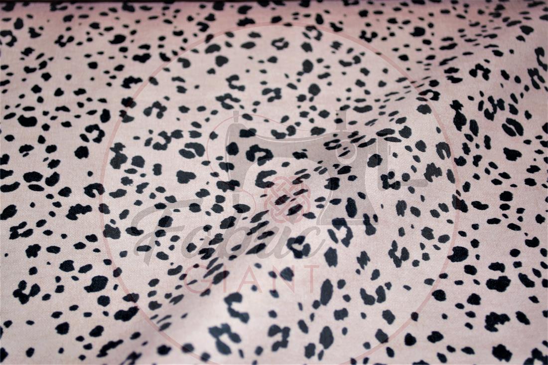 Dusky Pink Cheetah Printed Soft Brushed Flannel Winceyette 100%…