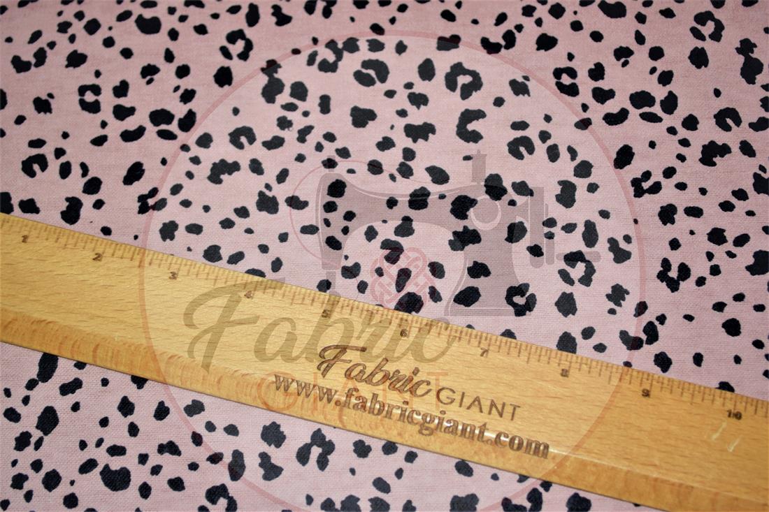 Dusky Pink Cheetah Printed Soft Brushed Flannel Winceyette 100%…