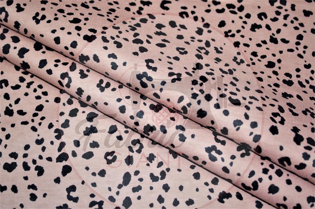 Dusky Pink Cheetah Printed Soft Brushed Flannel Winceyette 100%…