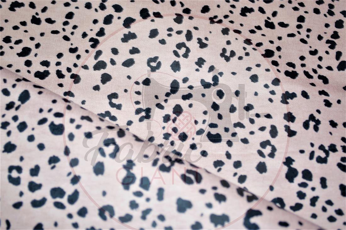 Dusky Pink Cheetah Printed Soft Brushed Flannel Winceyette 100%…