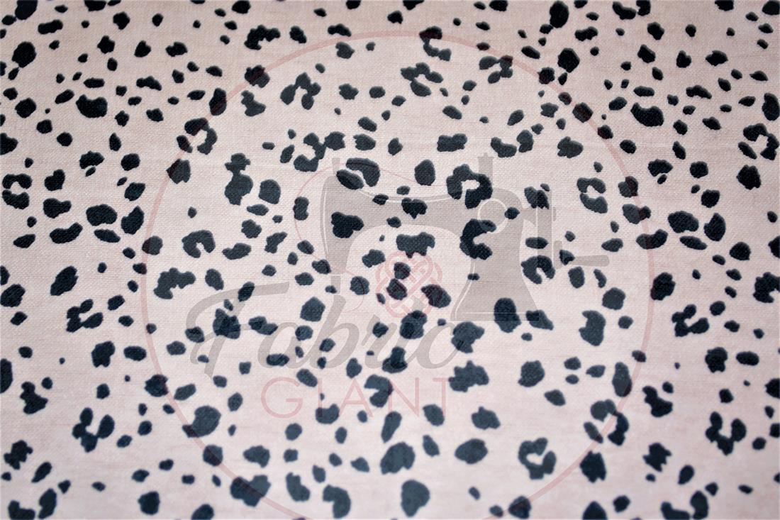 Dusky Pink Cheetah Printed Soft Brushed Flannel Winceyette 100%…