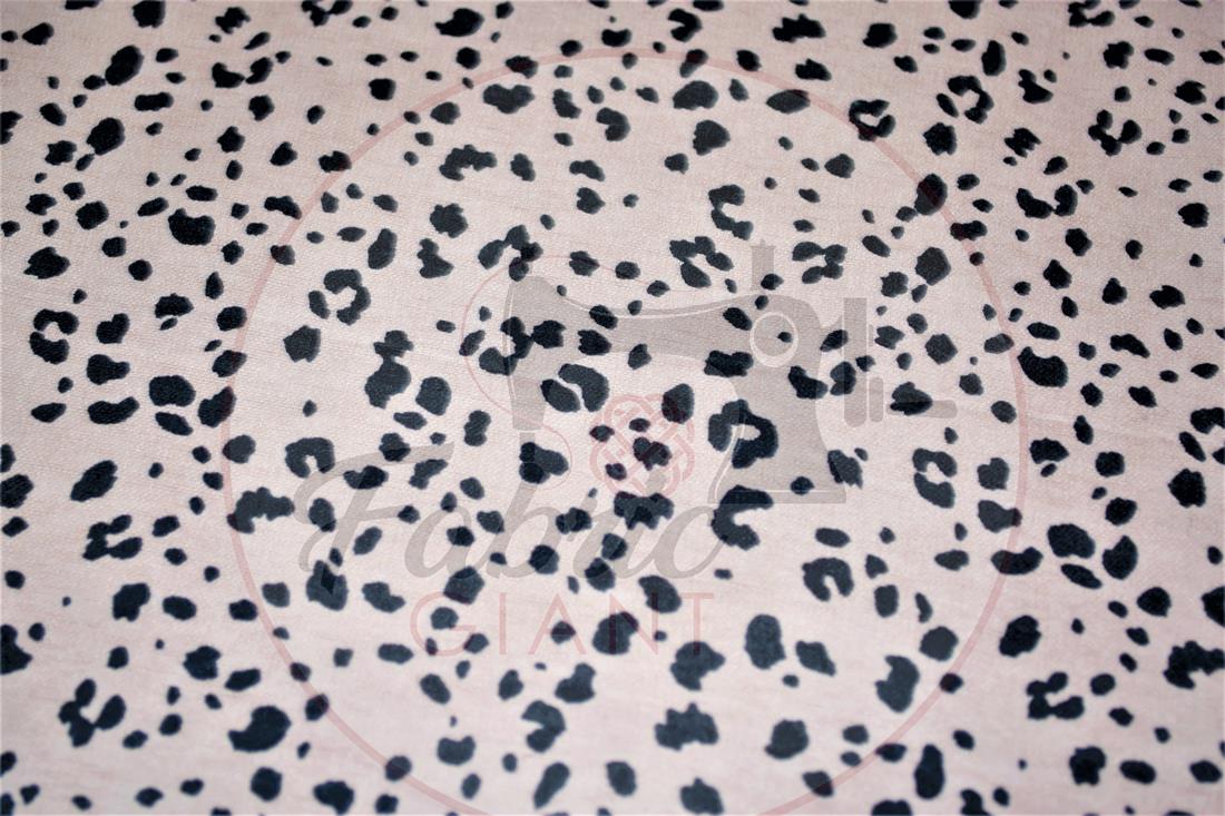 Dusky Pink Cheetah Printed Soft Brushed Flannel Winceyette 100%…
