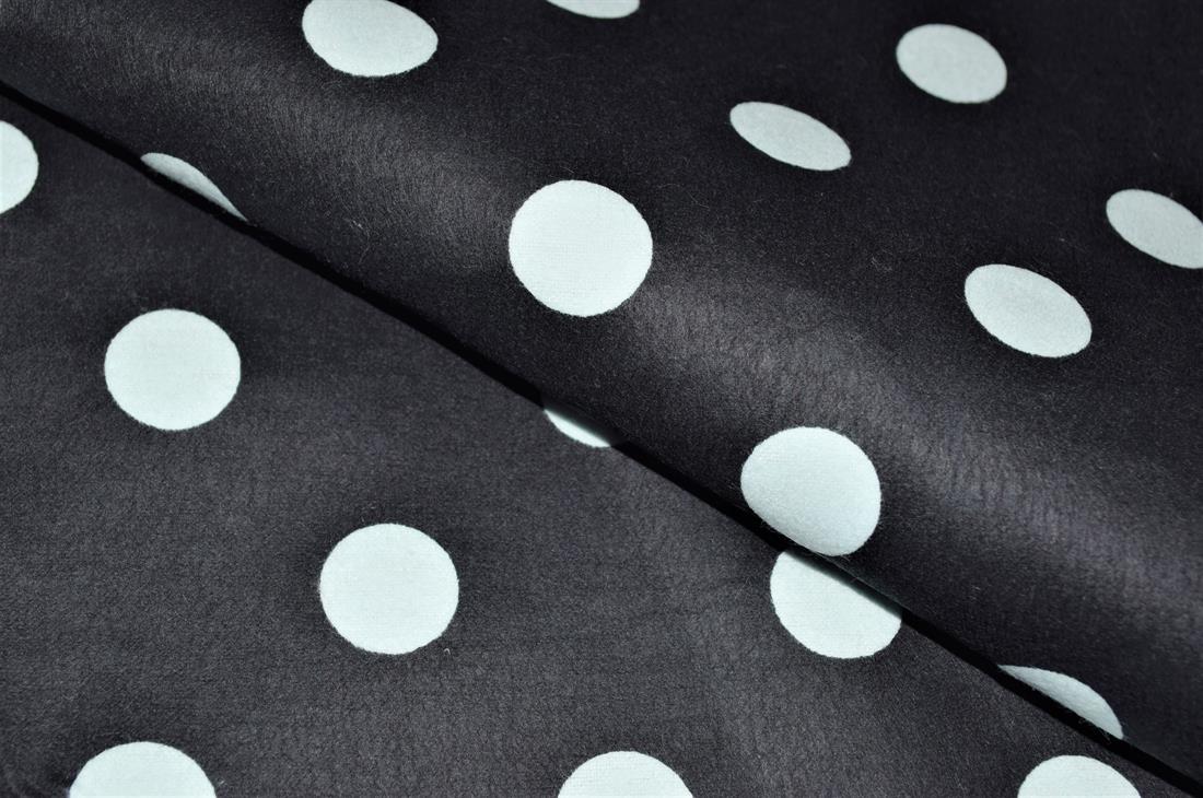 Black Spots Printed Soft Brushed Flannel Winceyette 100% Cotton Fabric