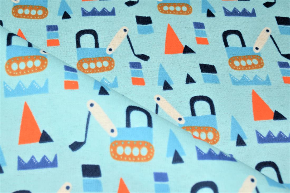 Diggers Winceyette Traditionally Printed Brushed Cotton Fabric