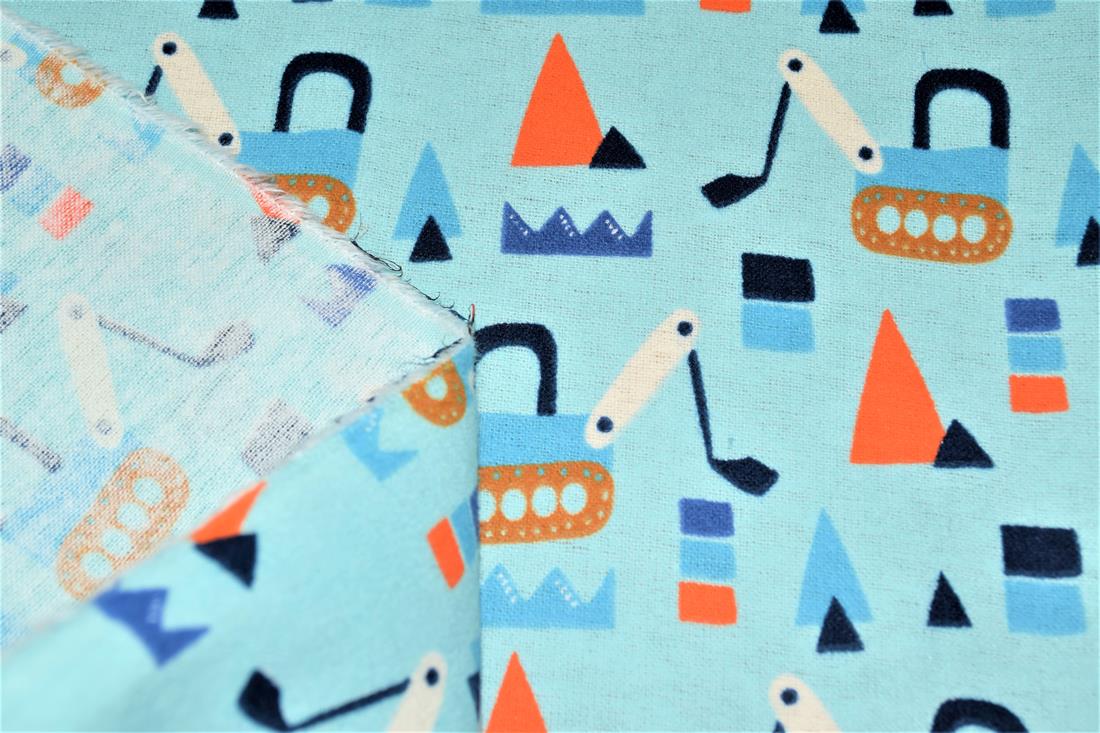 Diggers Winceyette Traditionally Printed Brushed Cotton Fabric