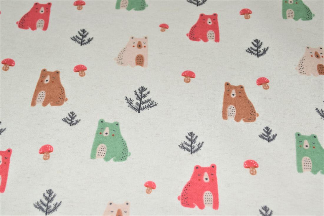 Forest Bears Polycotton Winceyette Is a Mix of Polyester and Cotton…