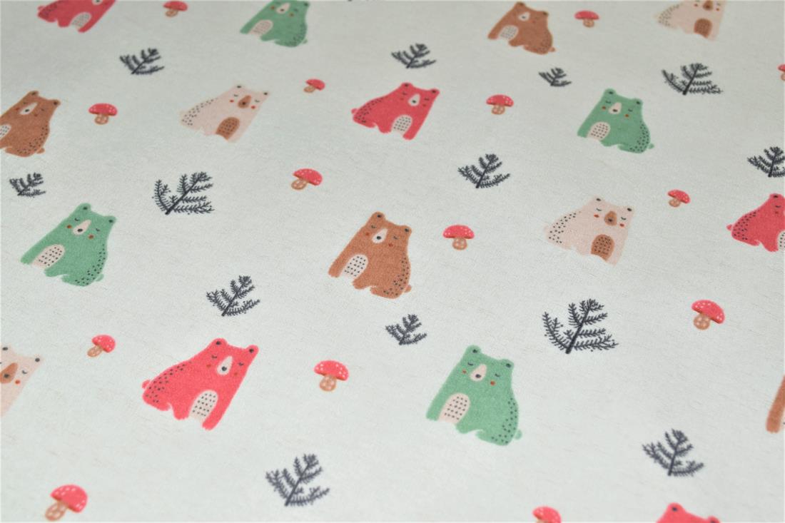 Forest Bears Polycotton Winceyette Is a Mix of Polyester and Cotton…