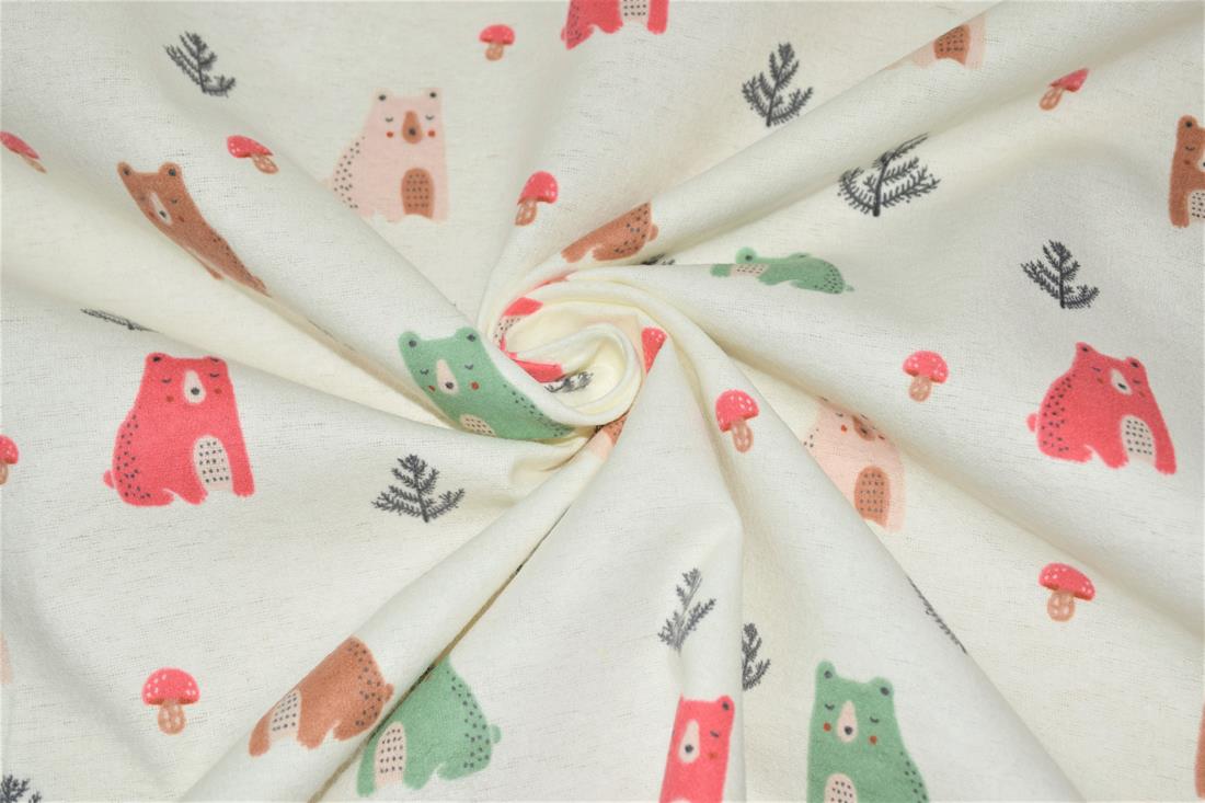 Forest Bears Polycotton Winceyette Is a Mix of Polyester and Cotton…