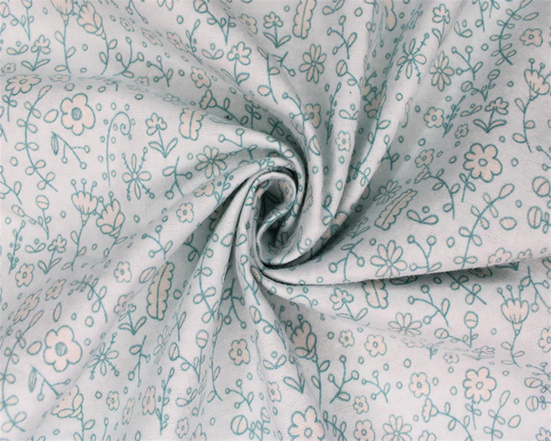 Floral Winceyette Flor-all the Times Printed Brushed Cotton Fabric