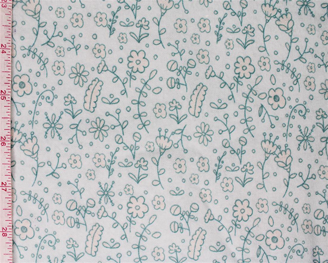 Floral Winceyette Flor-all the Times Printed Brushed Cotton Fabric