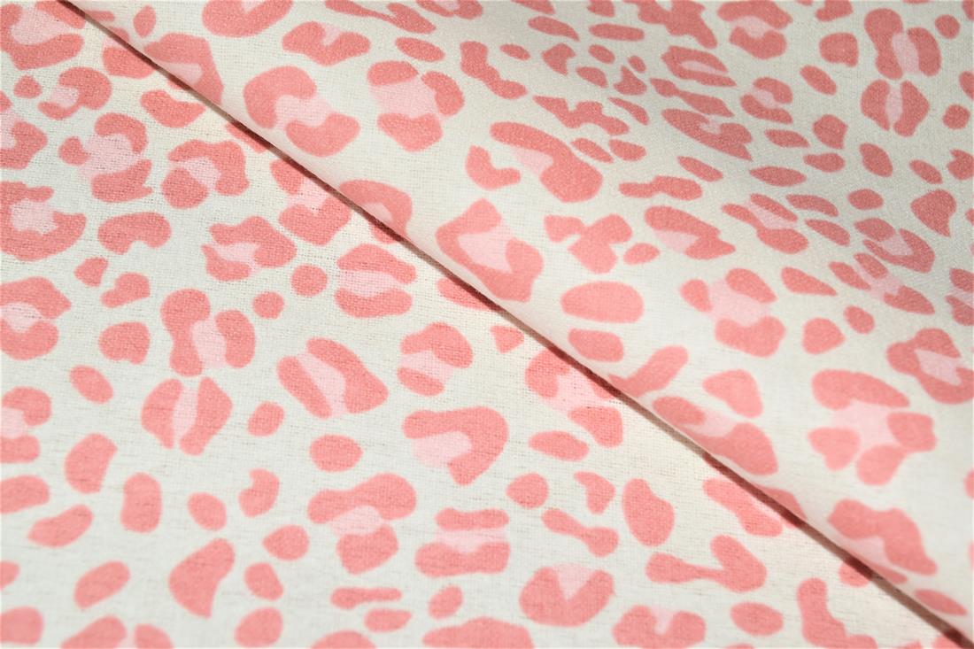 Leopard Polycotton Winceyette Is a Flannelette Fabric