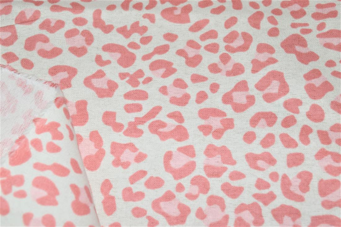 Leopard Polycotton Winceyette Is a Flannelette Fabric