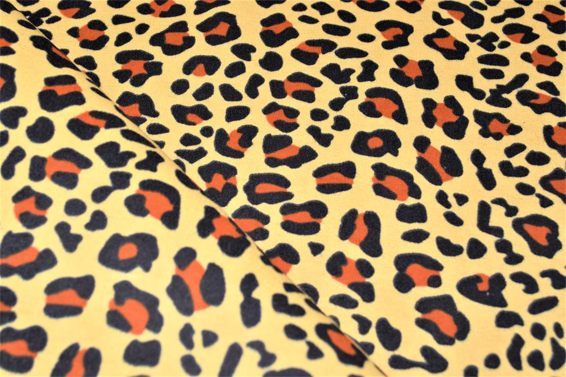 Leopard Polycotton Winceyette Is a Flannelette Fabric