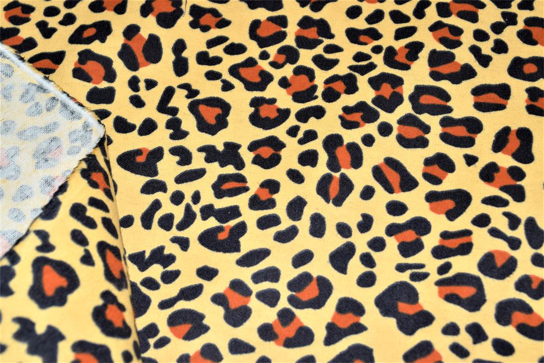 Leopard Polycotton Winceyette Is a Flannelette Fabric