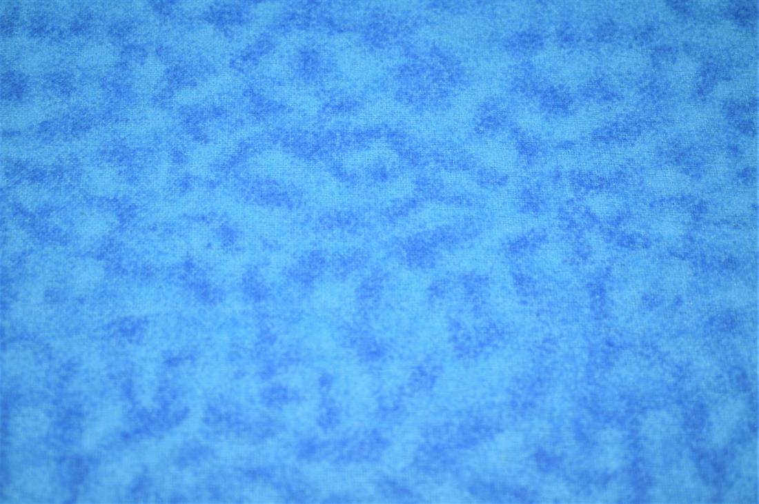 Blue Brushed Cotton Printed Fabric