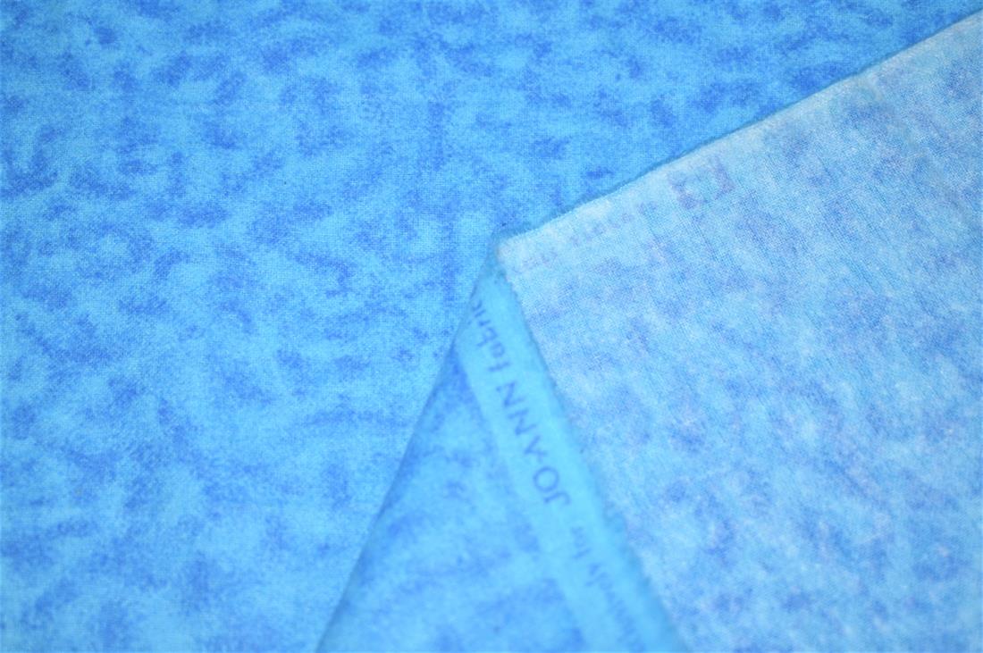Blue Brushed Cotton Printed Fabric