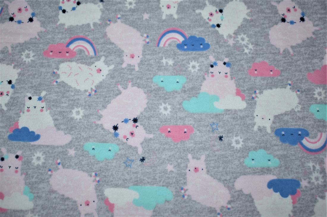 Grey Soft Brushed Flannel 100% Cotton Fabric