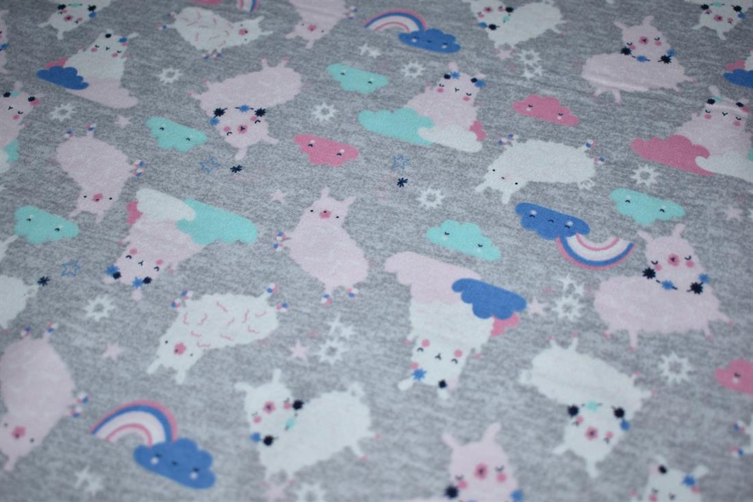 Grey Soft Brushed Flannel 100% Cotton Fabric