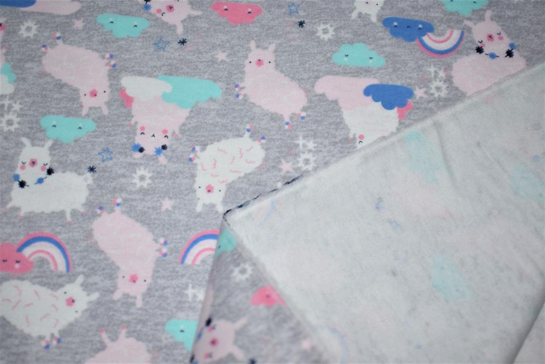 Grey Soft Brushed Flannel 100% Cotton Fabric