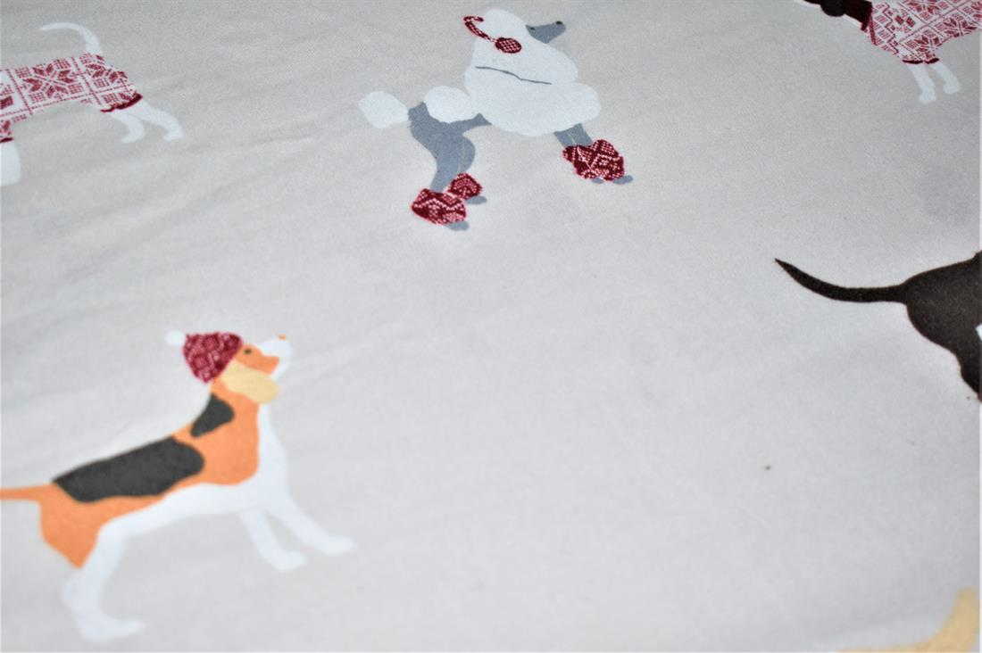 Ivory Printed Soft Brushed Flannel Winceyette 100% Cotton Fabric