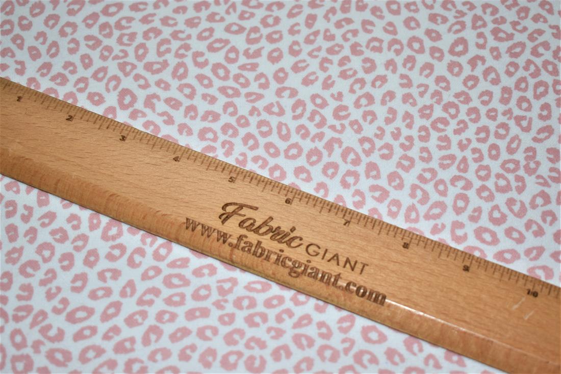 White & Rust Brushed Cotton Printed Fabric