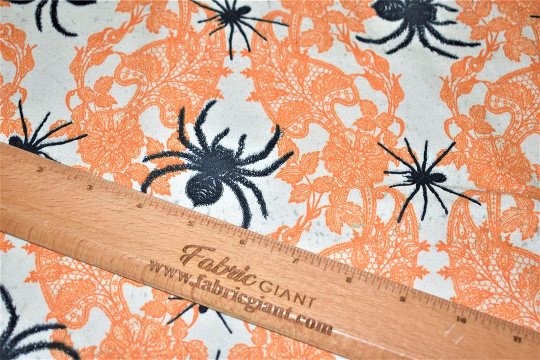 Orange Soft Brushed Flannel 100% Cotton Printed Fabric