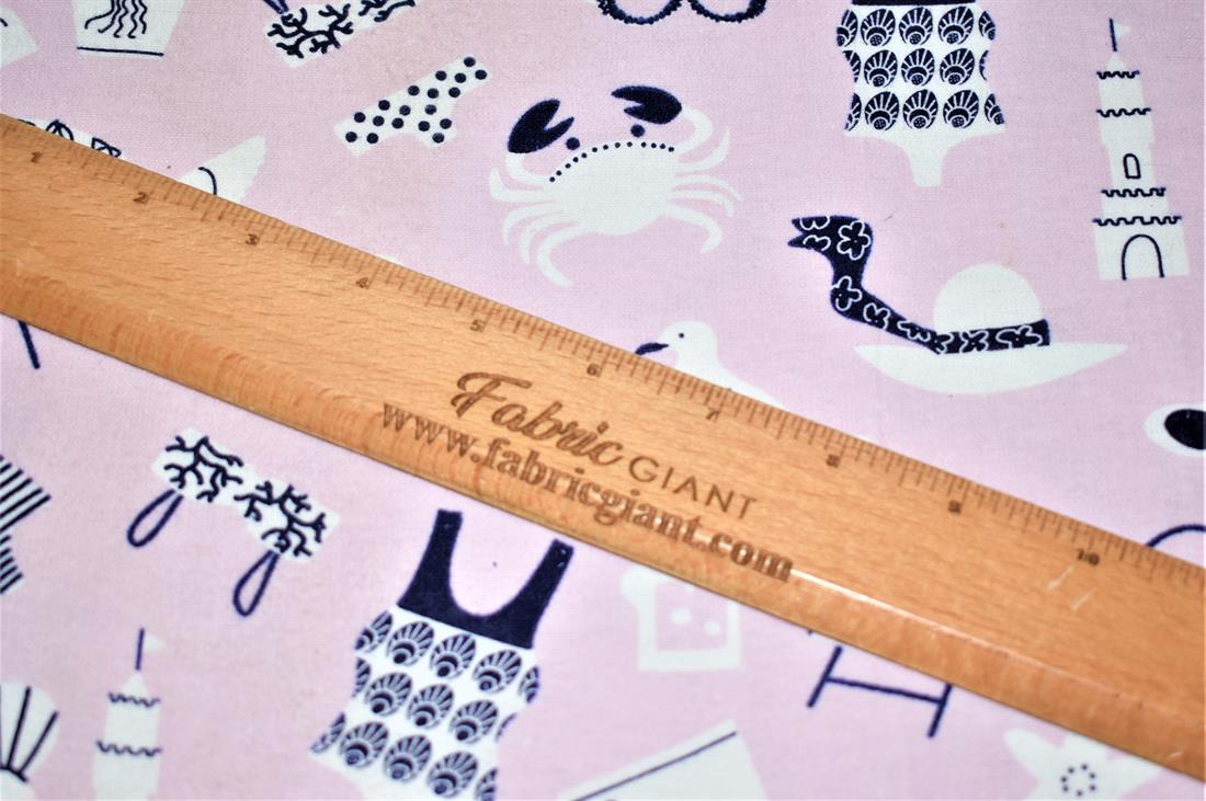 Dusky Pink Brushed Flannel 100% Cotton Printed Fabric
