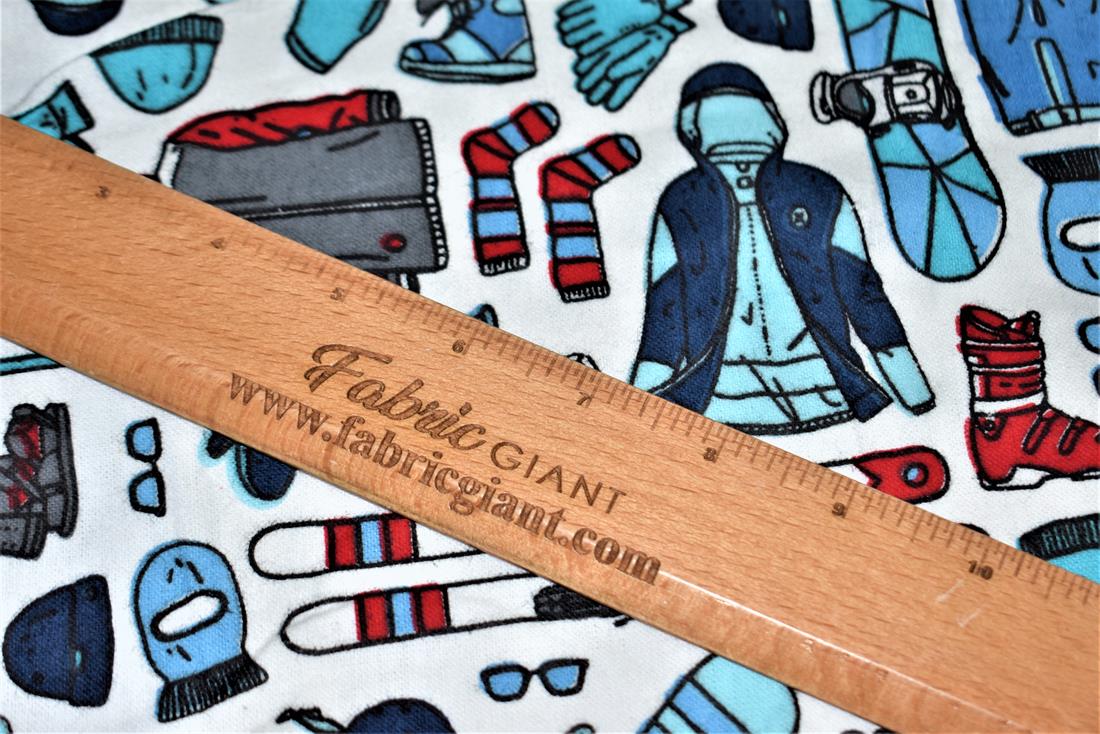 White Winter Sports- Printed Premium 100% Brushed Flannel Cotton…