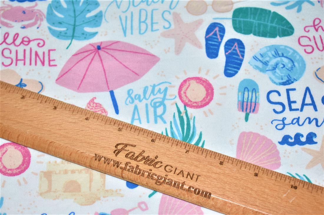 White Printed Premium 100% Brushed Flannel Cotton Fabric