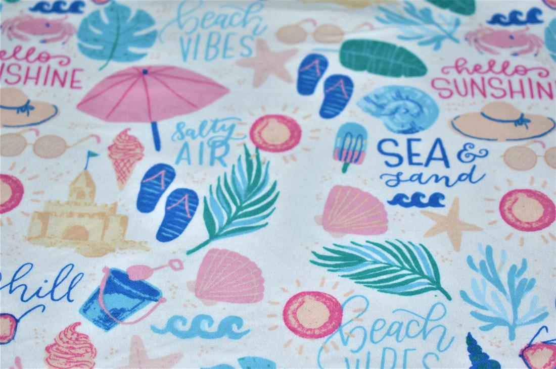 White Printed Premium 100% Brushed Flannel Cotton Fabric