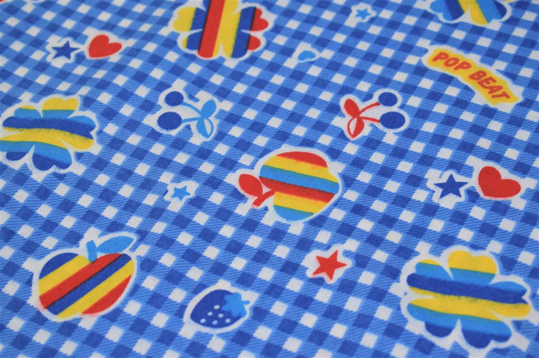 Blue Brushed Flannel 100% Cotton Printed Fabric