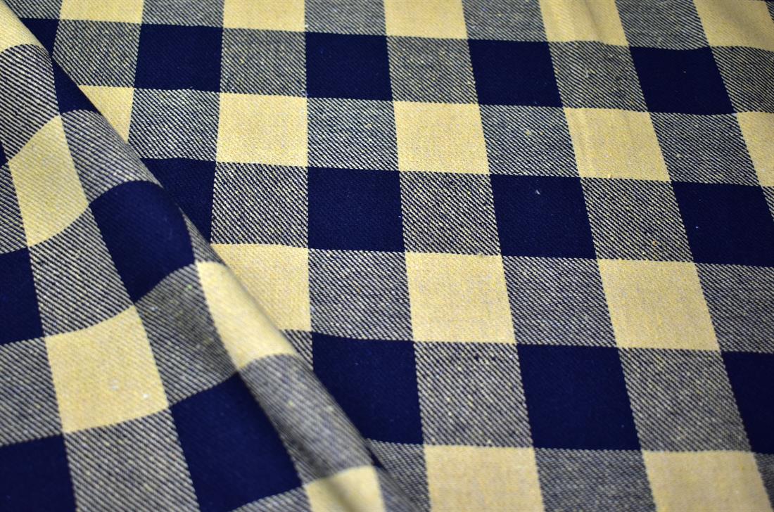 Black & Yellow Tartan Printed Soft Brushed Flannel Winceyette 100%…
