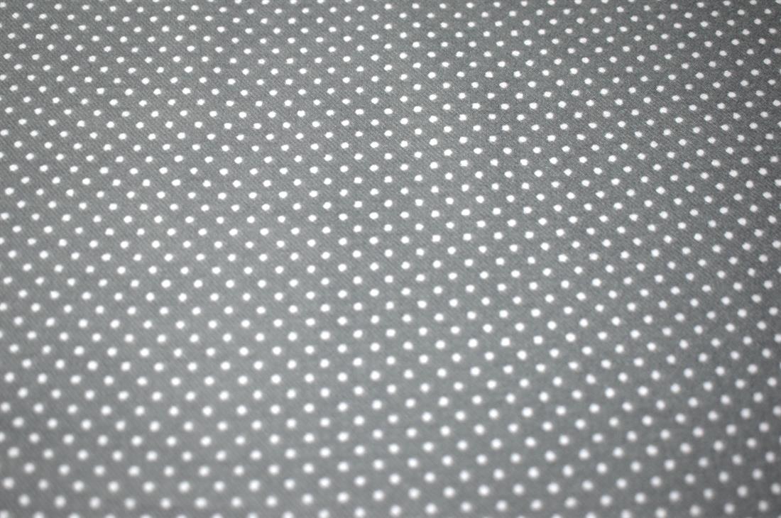 Grey Spots Printed Soft Brushed Flannel Winceyette 100% Cotton Fabric
