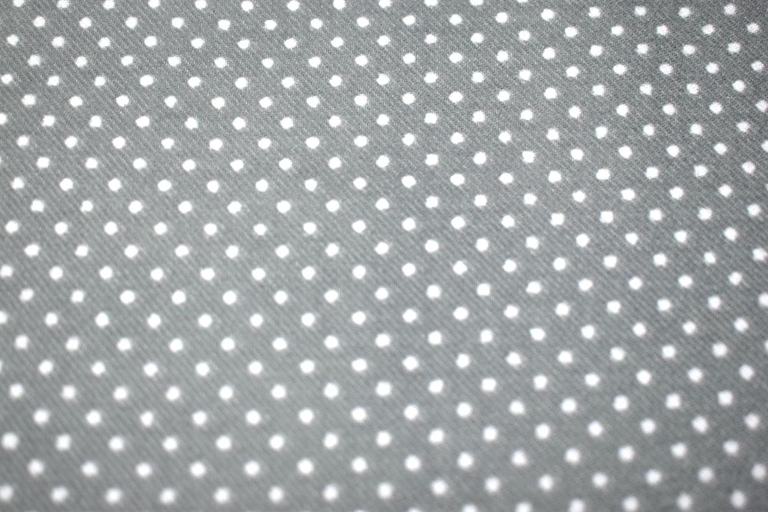 Grey Spots Printed Soft Brushed Flannel Winceyette 100% Cotton Fabric