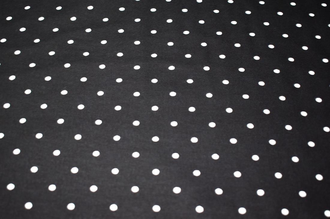 Black Spots Printed Soft Brushed Flannel Winceyette 100% Cotton Fabric