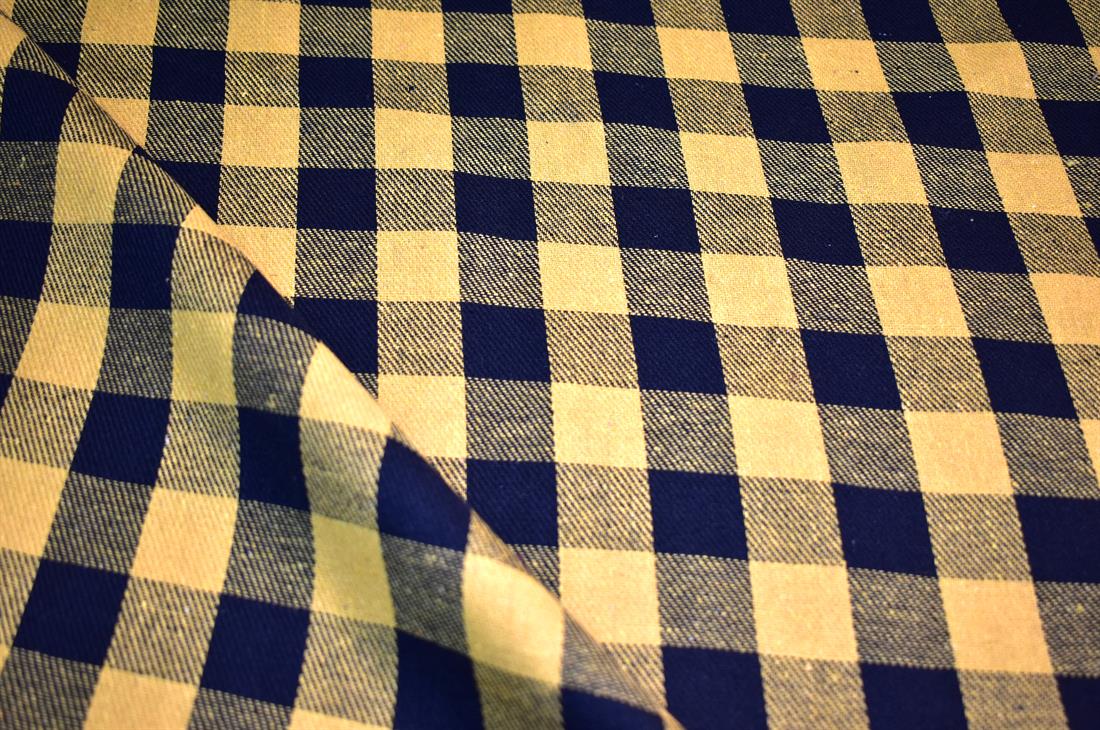Yellow & Black Tartan Printed Soft Brushed Flannel Winceyette 100%…