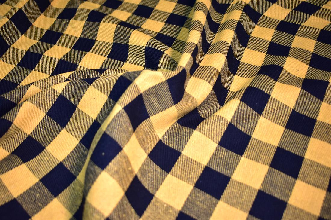 Yellow & Black Tartan Printed Soft Brushed Flannel Winceyette 100%…