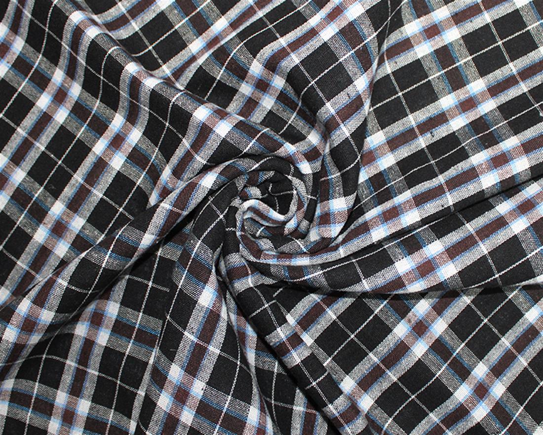 Brushed Check Printed Cotton Fabric