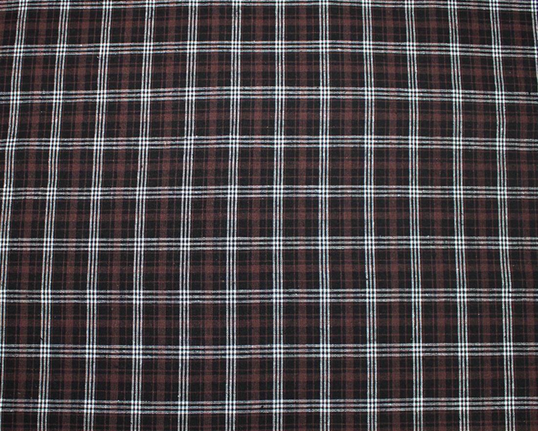 Brushed Check Printed Cotton Fabric