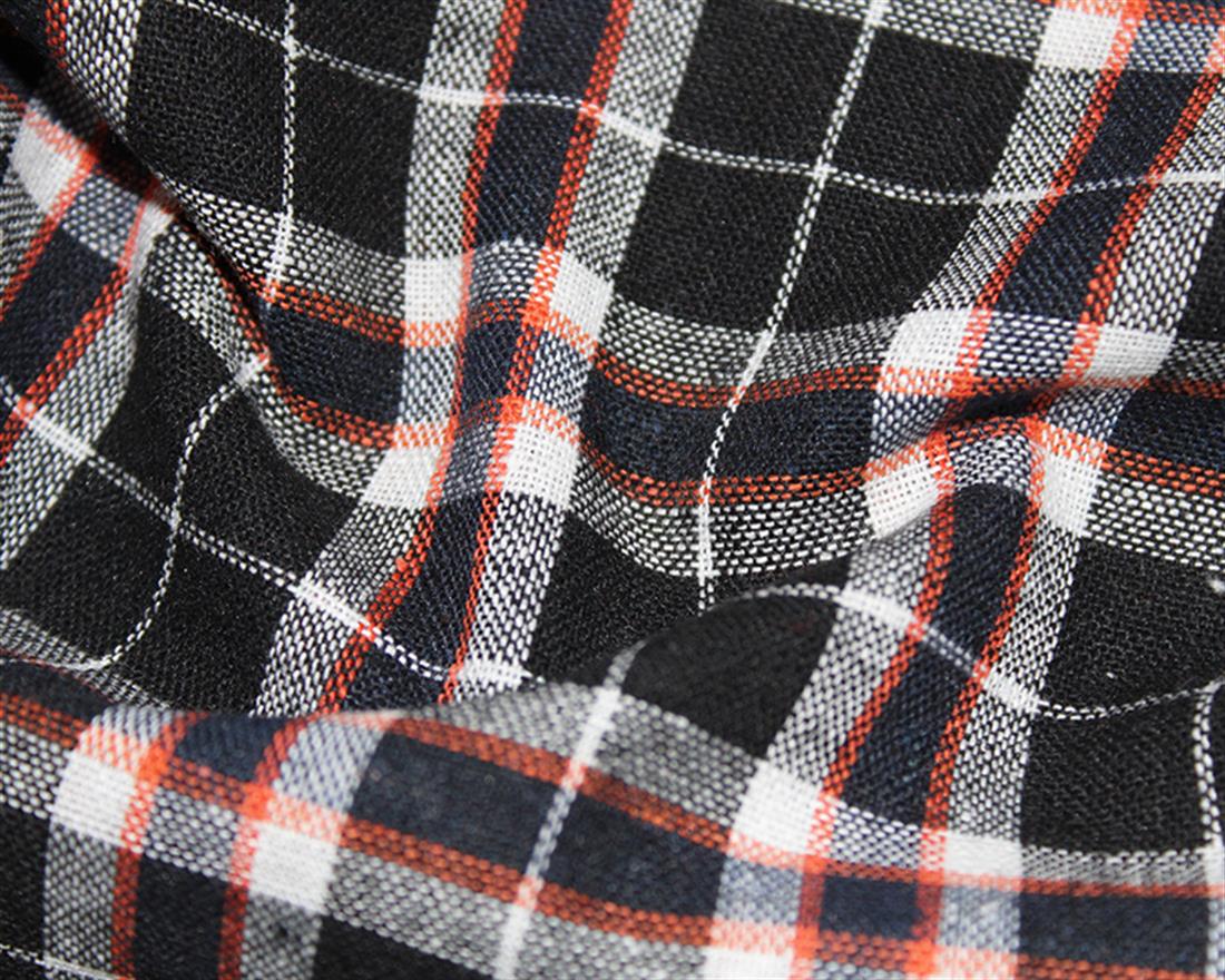 Brushed Check Printed Cotton Fabric