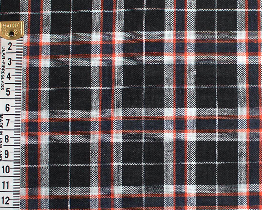 Brushed Check Printed Cotton Fabric