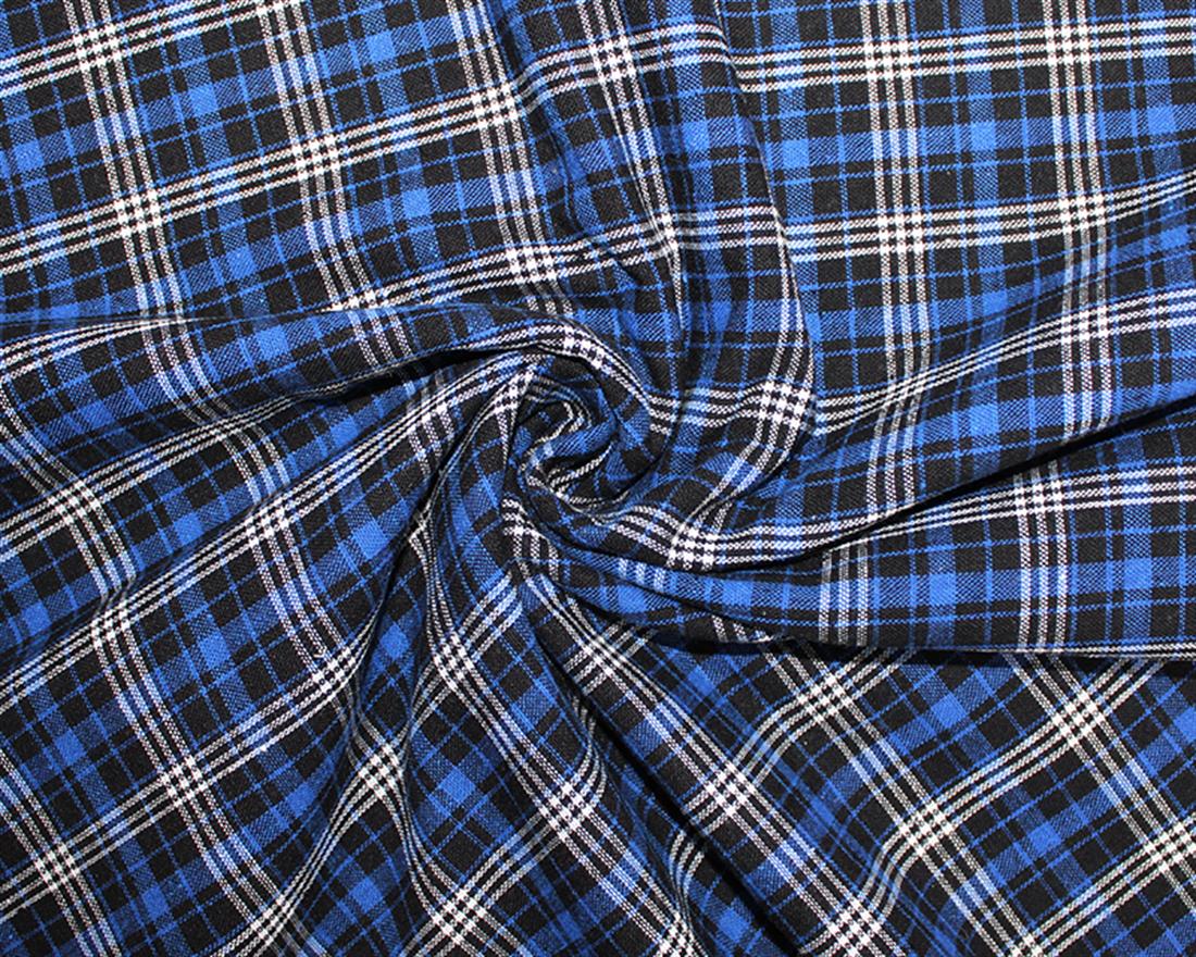 Brushed Check Printed Cotton Fabric