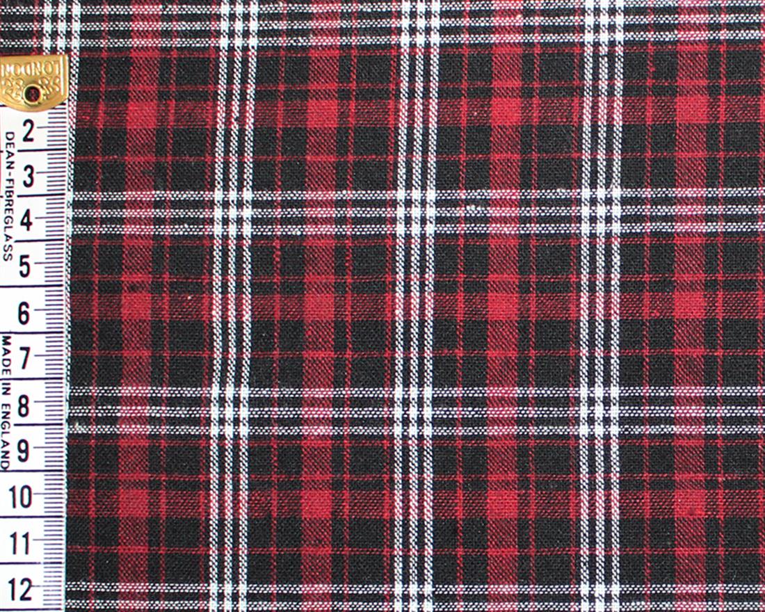 Brushed Check Printed Cotton Fabric