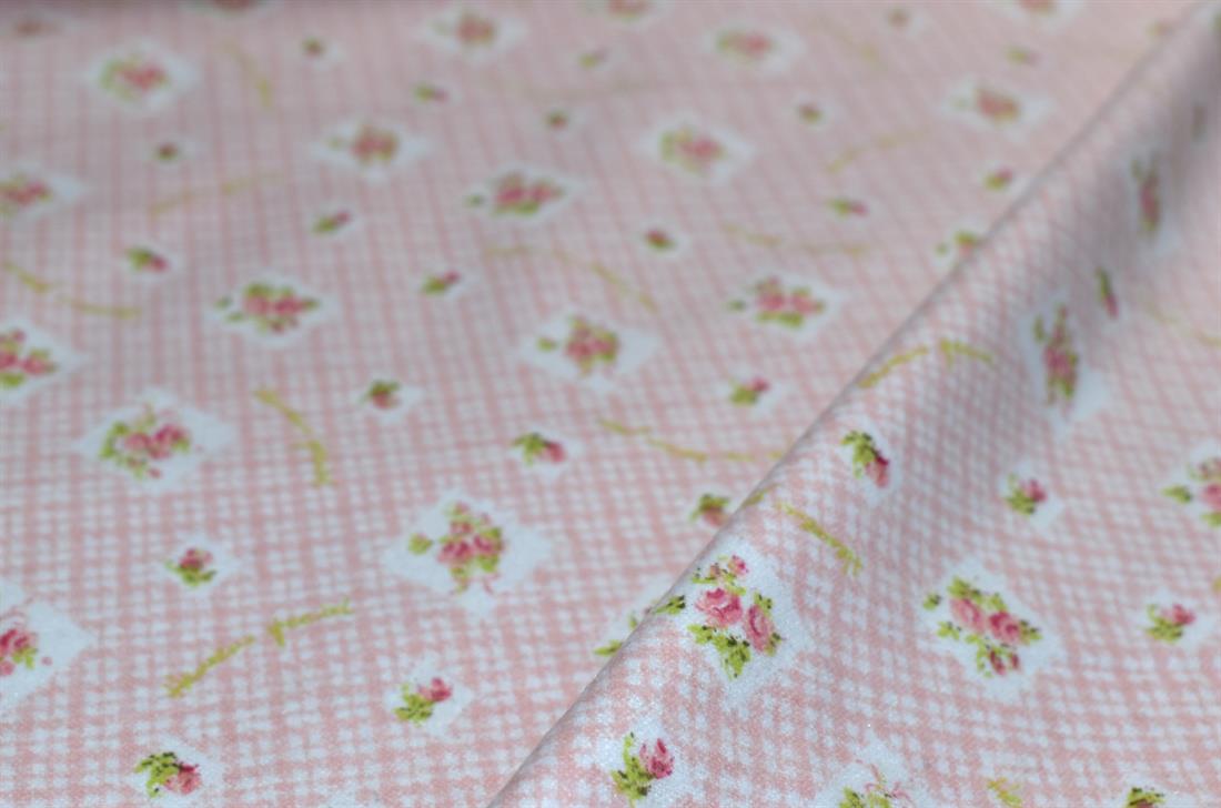 Light Pink Brushed Cotton Printed Fabric