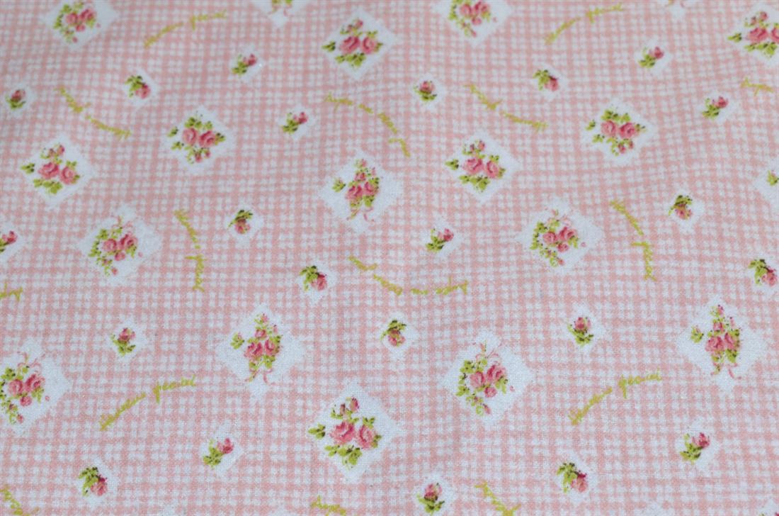 Light Pink Brushed Cotton Printed Fabric