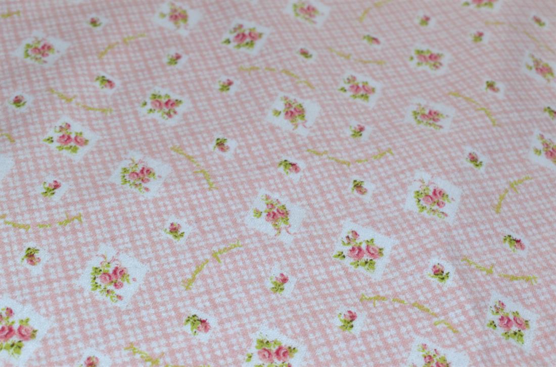 Light Pink Brushed Cotton Printed Fabric