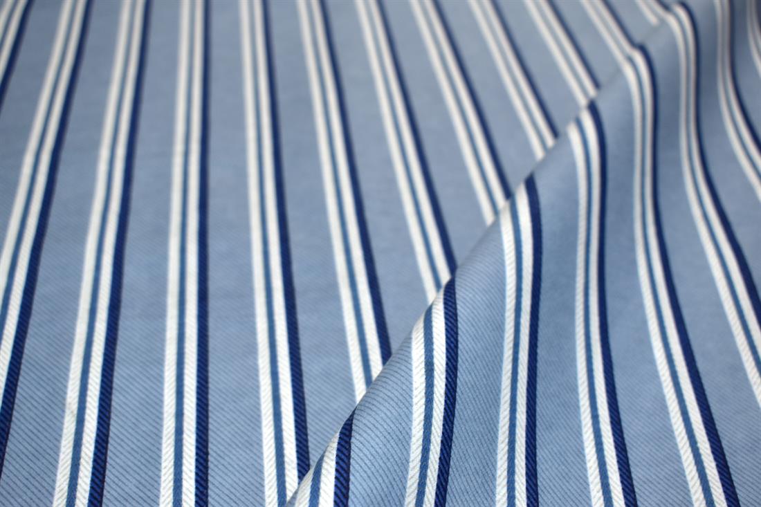 Blue Printed Brushed Flannel Winceyette 100% Cotton Fabric