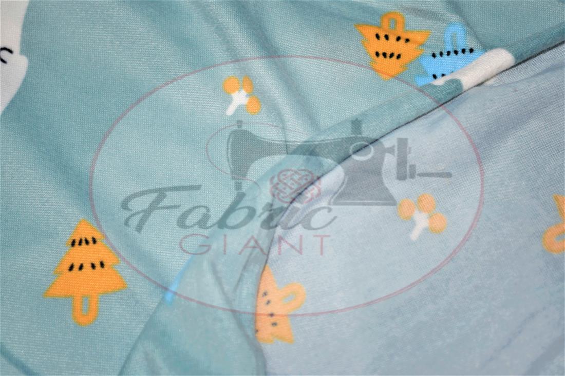 Grey Soft Printed DTY Brushed Jersey